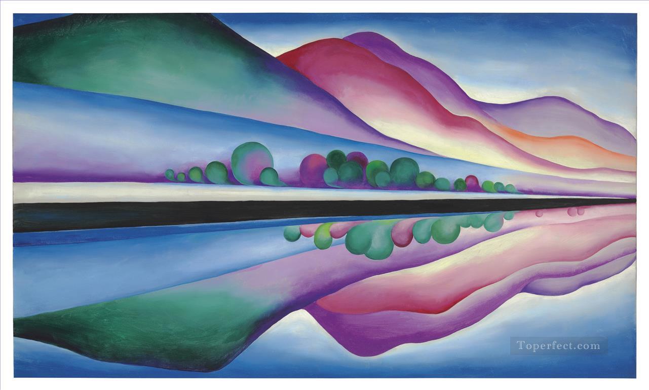 Lake George Reflection Georgia Okeeffe American modernism Precisionism Oil Paintings
